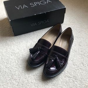 Via Spiga Patton leather loafers